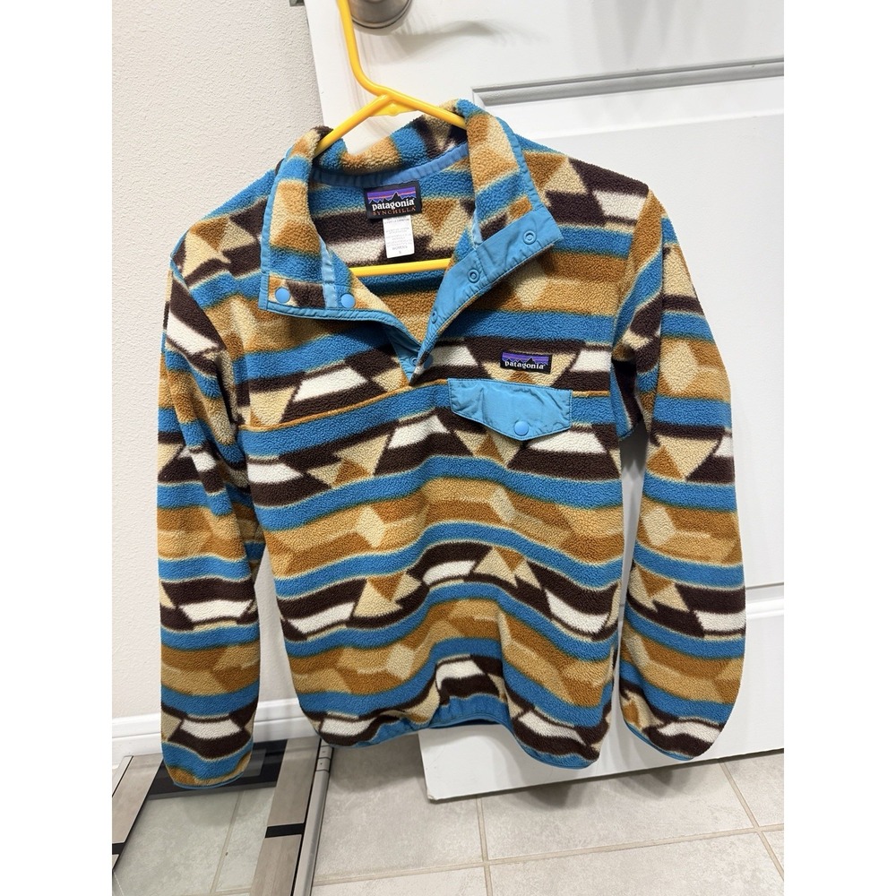 Patagonia Synchilla Snap-T Fleece Pullover Guatemalan Tango Aztec Womens Small